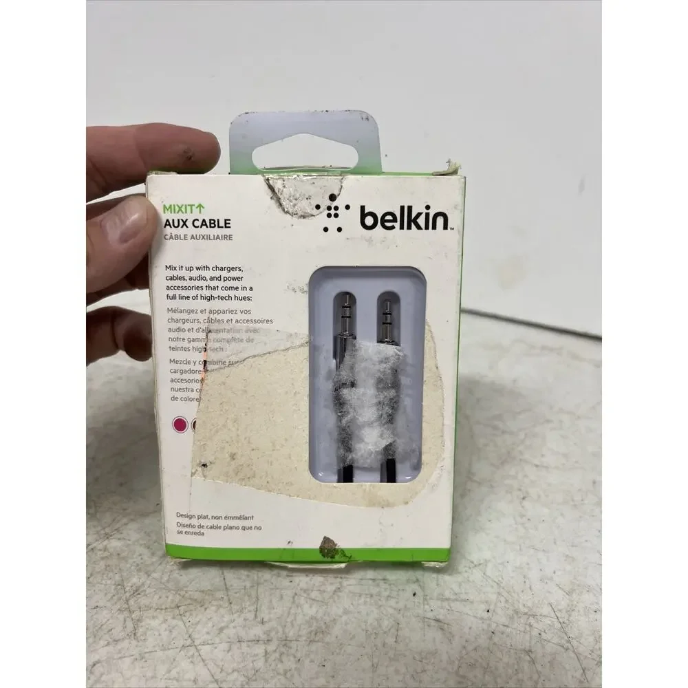 Belkin MIXIT 3 Feet 3.5mm Aux Auxiliary Cable For Car Home Audio - Black